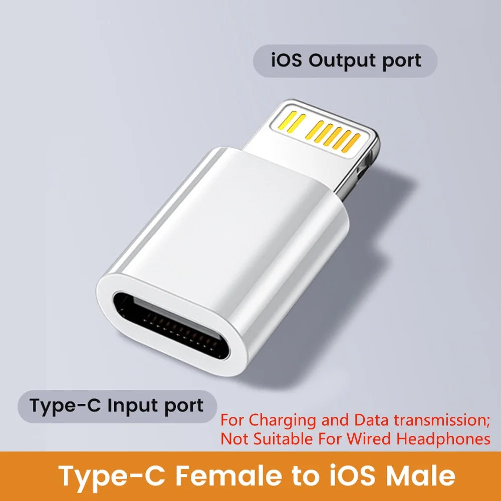 USB C to Lightning Adapter IOS Fast Charging Lightning Male to Type C Female Converter For iPhone 14 13 12 Data Transfer Adapter