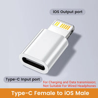 USB C to Lightning Adapter IOS Fast Charging Lightning Male to Type C Female Converter For iPhone 14 13 12 Data Transfer Adapter