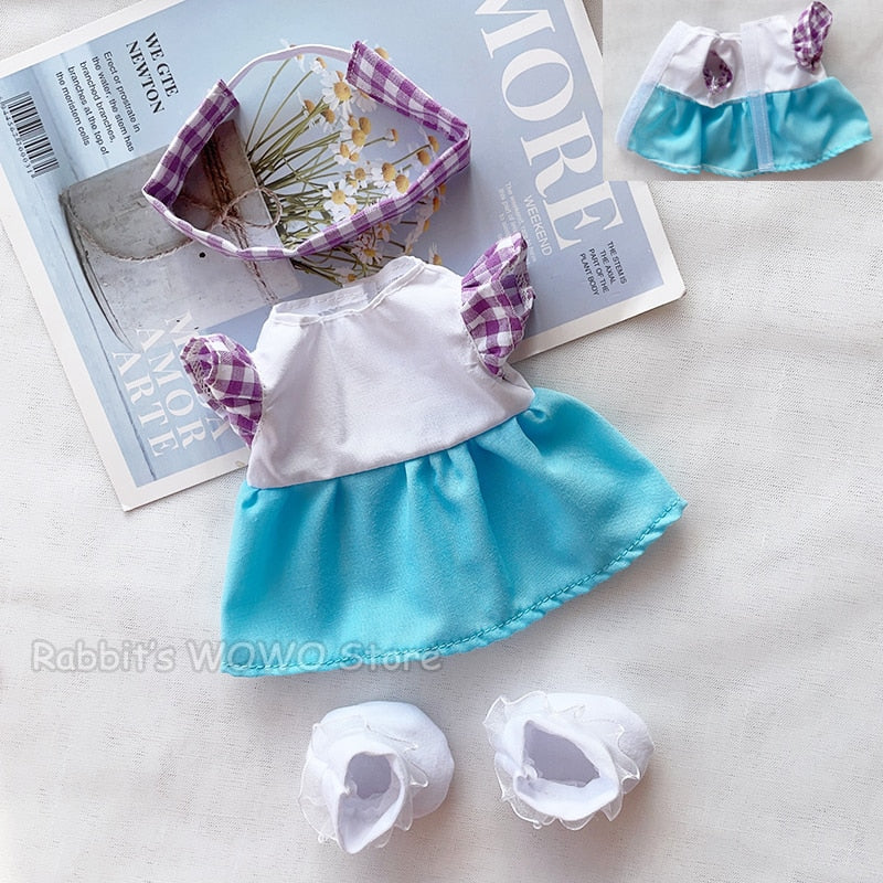 Doll Clothes Fit 25cm Baby Doll Accessories 1/6 BJD Doll New Born Doll Outfits Cute Dress Headwear Suit Girls Gifts