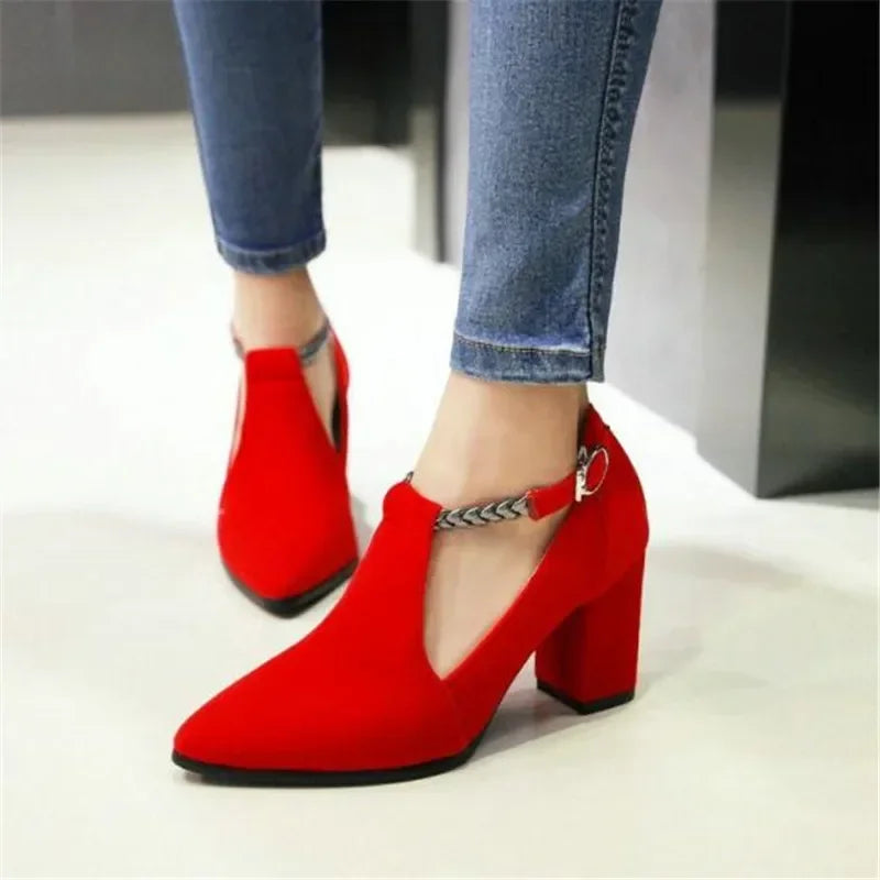 Women Pumps High Heels Ladies Shoes Elegant Pointed Toe Wedding Female Shoes 2023 Spring Fashion Size 33-43 Blue Black