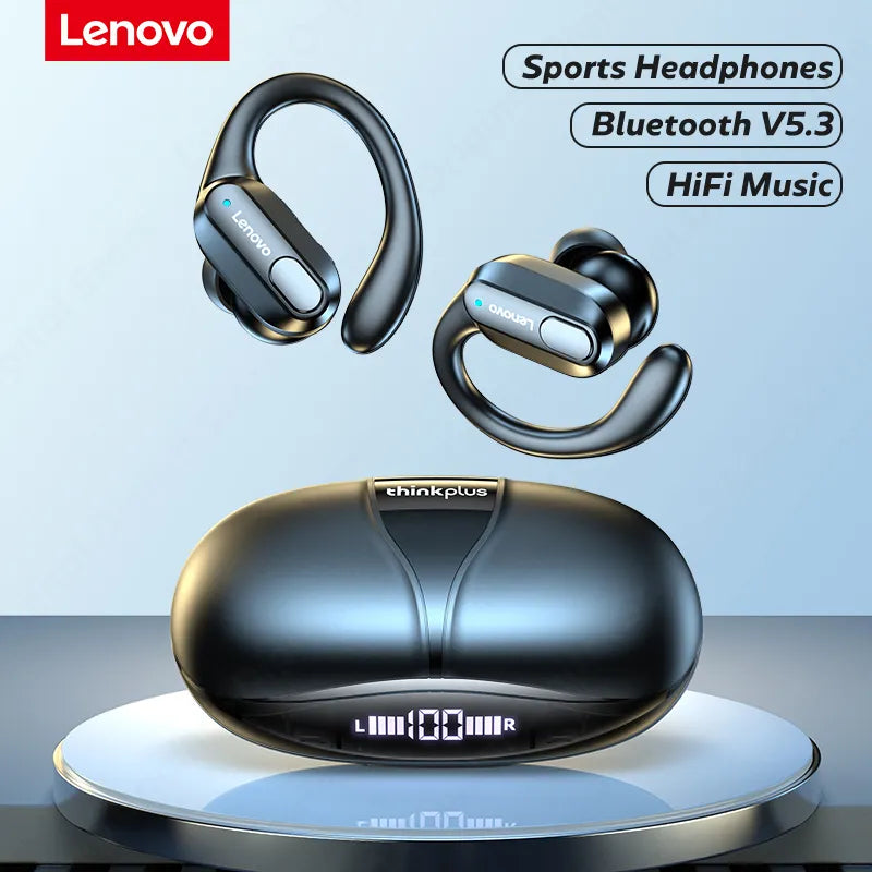 Lenovo XT80 Bluetooth 5.3 Earphones True Wireless Headphones with Mic Button Control Noise Reduction Earhooks Waterproof Headset