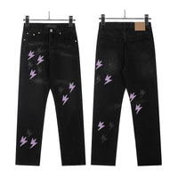 Spring Summer New Fashion Casual Hip Hop Softened Denim Straight Leg Pants High Street Men Women Loose Comfortable Jeans