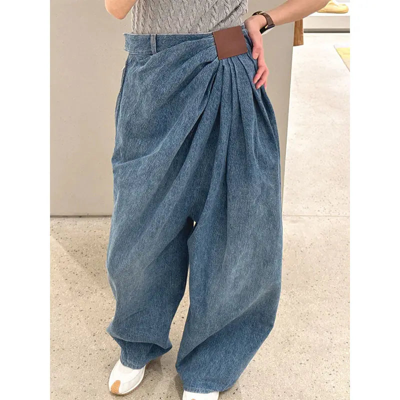 Jeans Women Loose Style Large Size Fashion Street Style Casual Euro-America Style Girls Jeans