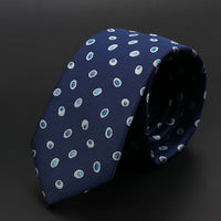 New Men Ties Solid Color Stripe Print Floral 6cm Jacquard Business Neckties Narrow Skinny Tie Wedding Prom Daily Wear Accessory