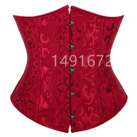 Pink Corset Underbust Top Wome Plus Size Waist Cincher Sexy Gothic Corpete Corselet Fashion Black White Red Blue Rose