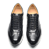 Luxury Business Casual Genuine Natural Cowhide Leather Men's Oxford Sneakers Spring Autumn Crocodile Pattern Anti-slip Footwear