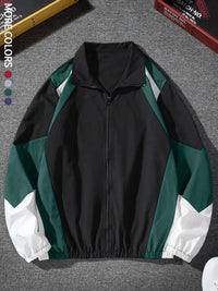 Men's color-blocked jacket, lightweight, casual, travel, windproof and wear-resistant, high-quality fabric, boyfriend gift