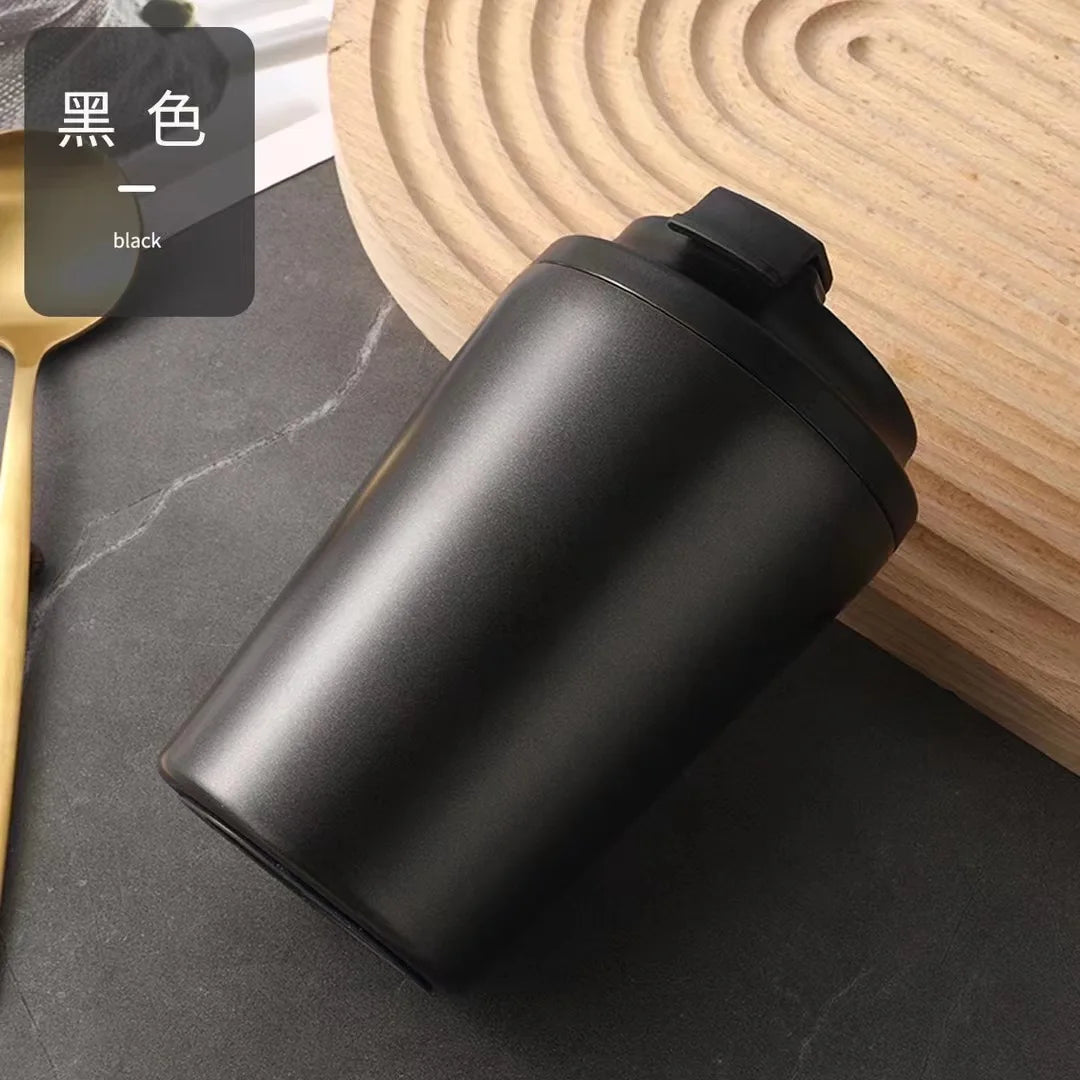Insulated cup stainless steel coffee cup, vacuum bottle, insulated water hot and cold juice ice drink leak proof cup Customizabl