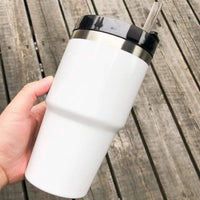 30OZ 304 Stainless Steel Insulated Cup Large Capacity Straw Coffee Travel Cup Cold and Heat Keeping Car Cup Thermos Tumbler