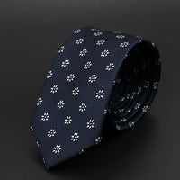 New Men Ties Solid Color Stripe Print Floral 6cm Jacquard Business Neckties Narrow Skinny Tie Wedding Prom Daily Wear Accessory