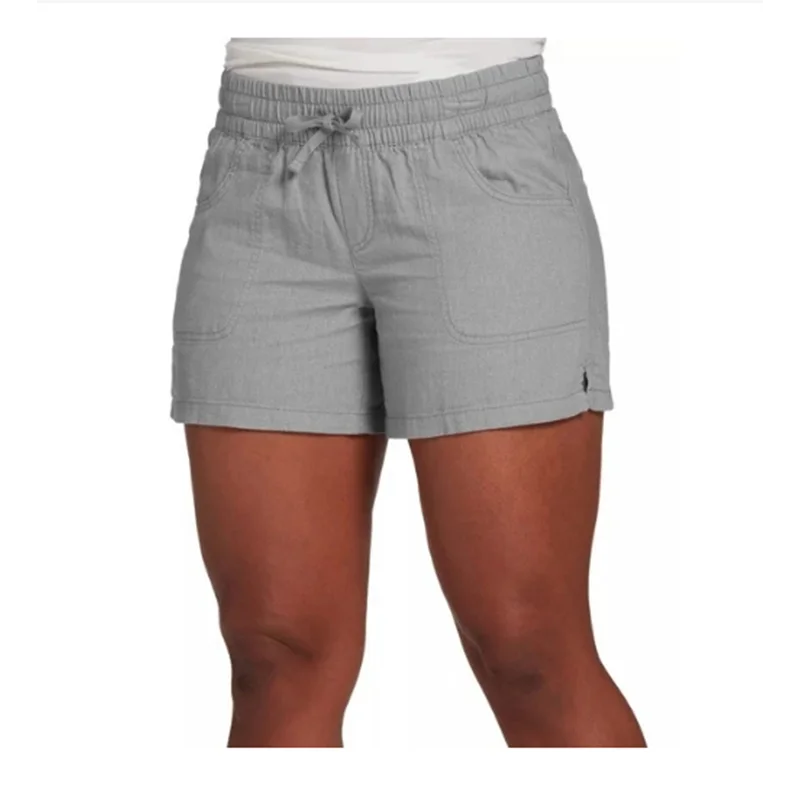 Women's High Waist Lace Up Shorts Casual Straight Pants Comfortable Monochromatic Summer New 2022