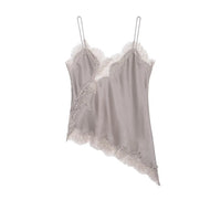 Sexy Lace Sling Tops Women's Hollow Out Sleeveless Backless Asymmetrical Hem Top 2026 Summer New Lady Fashion Short Tops