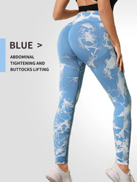 Tie Dye Gym Yoga Pants Fitness Workout Sportswear Clothing For Women High Waist Scrunch Butt Liftting Sports Leggings