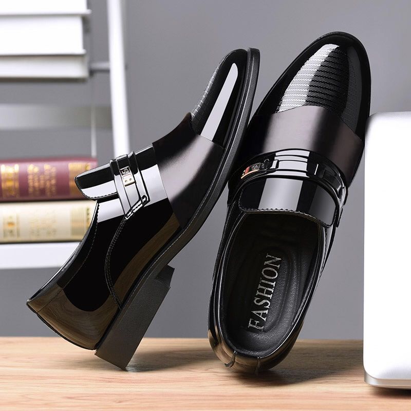 Fashion Business Dress Men Shoes Formal Slip On Dress Shoes Mens Oxfords Footwear High Quality Leather Shoes For Men Loafers