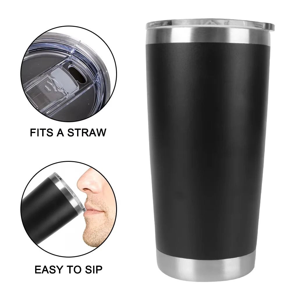 Stainless Steel Skinny Tumblers with Lids Double Wall Vacuum Insulated Travel Mug Reusable Water Coffee Cup for Cold Hot Drinks