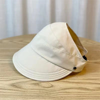 Summer Wide Brim Sunhat Women Sun Hats Foldable Adjustable Outdoor Beach Bucket Hat UV Protection Visors Fisherman Ponytail Caps