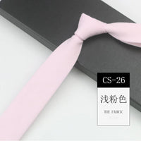 Classic 6cm Solid Navy Brown Neckties For Men Narrow Soft Cotton Neck Ties Casual White Tie Club Party Shirt Accessories Cravat