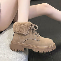 Winter padded warm cotton shoes, versatile and fashionable high-top women's shoes