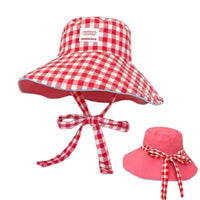 Sun Hats for Women Reversible Plaid Bucket Hat Wide Brim UV Protection Beach Hats Summer Travel Outdoor Foldable Sun Cap Fishing