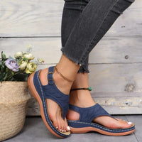 2023 Summer Women Strap Sandals Women's Flat Open Toe Bottom Sandals Rome Wedge Shoes Summer Fashion Sexy Ladies Shoes