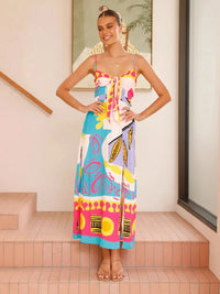 Sexy  Knot Belted Svel Split Dr Women's Cleanfit Sle Polyester Fabric mid Waist Print Skirt Basic Model