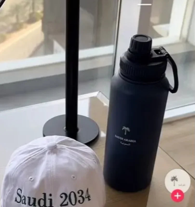 LOGO stainless steel insulated cup portable vacuum sports kettle outdoor large capacity hiking kettle space kettle insulated cup