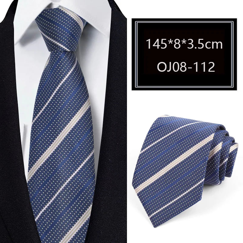 Luxury 56 Colors New Men's Tie Classic Floral Stripe Plaid 8cm Jacquard Neck Tie Necktie For Men Business Wedding Party
