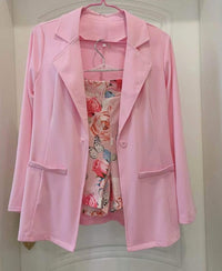 Sexy 2023 Spring Summer New Fashion Casual Print Suit Small Women's Dress Two Piece Sets Blazer Shorts