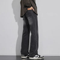 Jeans Men Wide Leg Explosive Jeans Male Loose Straight Denim Pants 2025 Autumn Harajuku Vintage Blue Trousers Streetwear Clothes