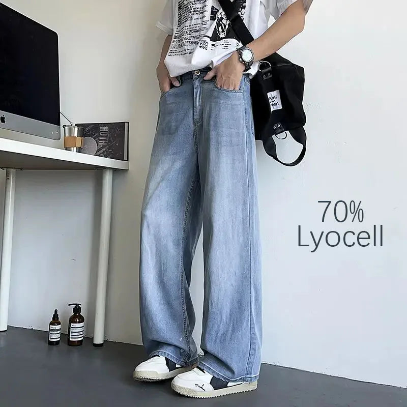 Mens Jeans Large Denim Jeans for Teens Trousers for Men Jean Baggy Pants Men's Fashion Man Male Trendyol Streetwear Korean Men´s