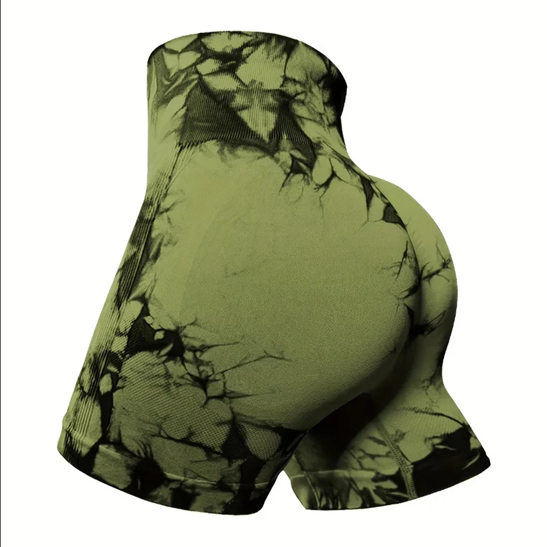 Women's seamless fitness shorts yoga exercise high waist tight fitting buttocks hip lifting outdoor exercise running shorts