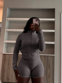 Sporty Shorts Outfit Set Sexy Women Skinny Two Pieces Club Matching Set Casual Tracksuit