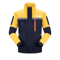 Mens Factory Work Shirt Uniform Long Sleeve Turn-Down Collar Workwear Motor Mechanic Repair Workshop Two-pocket T-shirts Tops