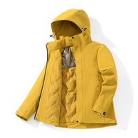 LNGXO Unisex Winter Warm Waterproof Jacket Hiking Climbing Trekking Skiing Rain Coat Men Women Windproof Fleece Windbreaker