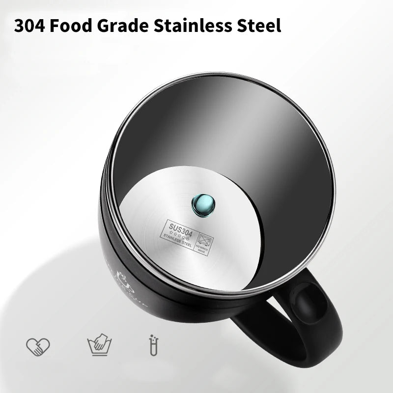 304 Stainless Steel Coffee Cup Mug With Lid Insulated Coffee Mug Double Wall Coffee Tumbler With Handle Heat-resistant Drinkware