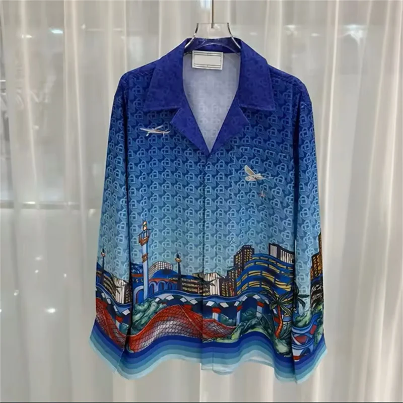 2025 men's printed T-shirt, men's and women's long sleeved shirt, 100% polyester fiber, fashionable and comfortable casual men's