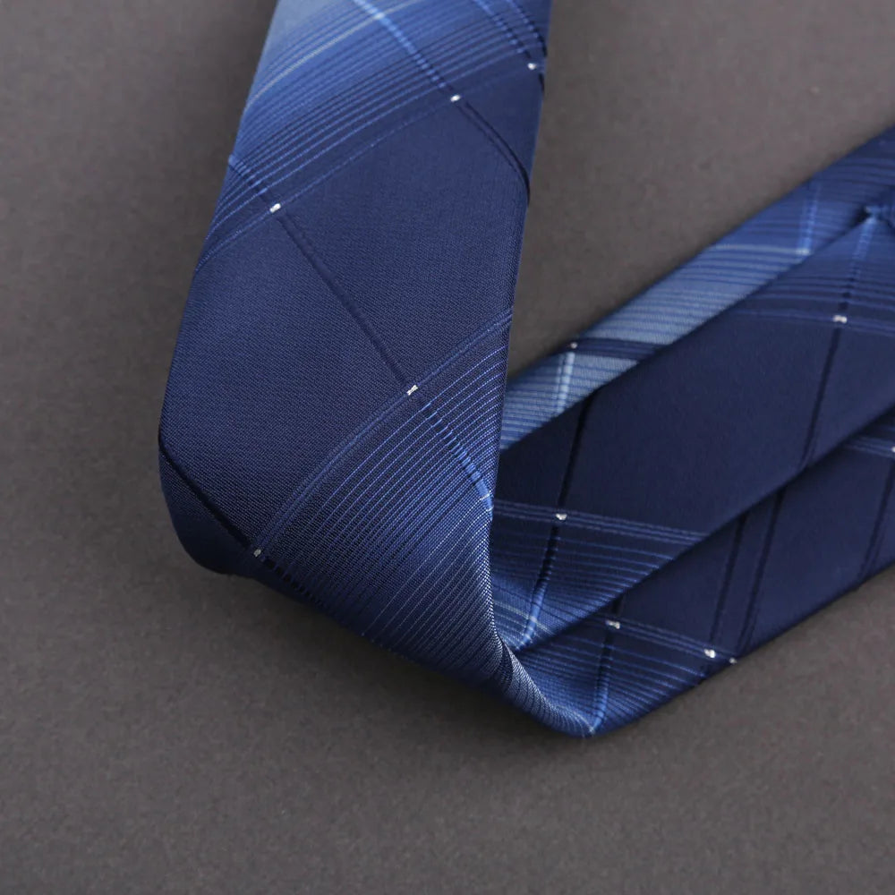7.5/8CM Man Thin Tie Striped Necktie Men Business Formal Wedding Tie Navy Blue Black Neck Ties Fashion Shirt Necktie Accessories