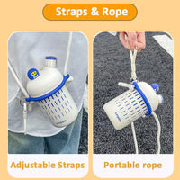 Cartoon Cute Stainless Steel Insulation Water Bottle Outdoor Double Drink Thermos Cup Portable Children Vacuum Straw Thermal Cup