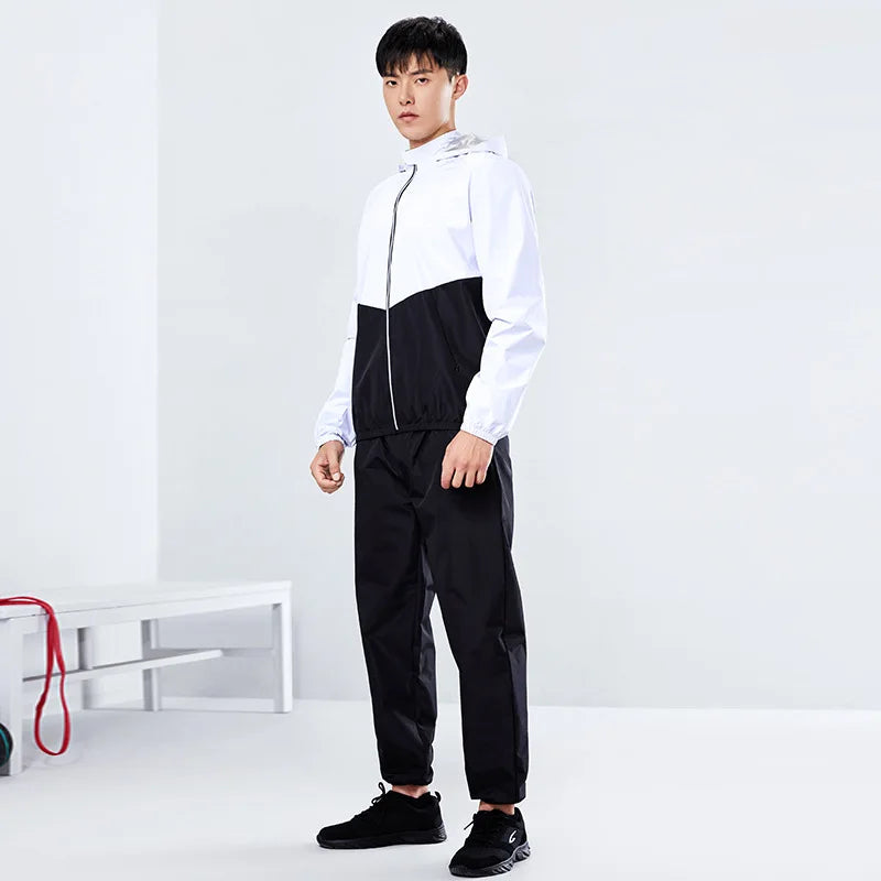 Sports Sweat Sauna Suit for Men and Women, Sweat Trousers, Running, Weight Loss, Fitness Clothing, Drop Body Suit, Jacket, Tops