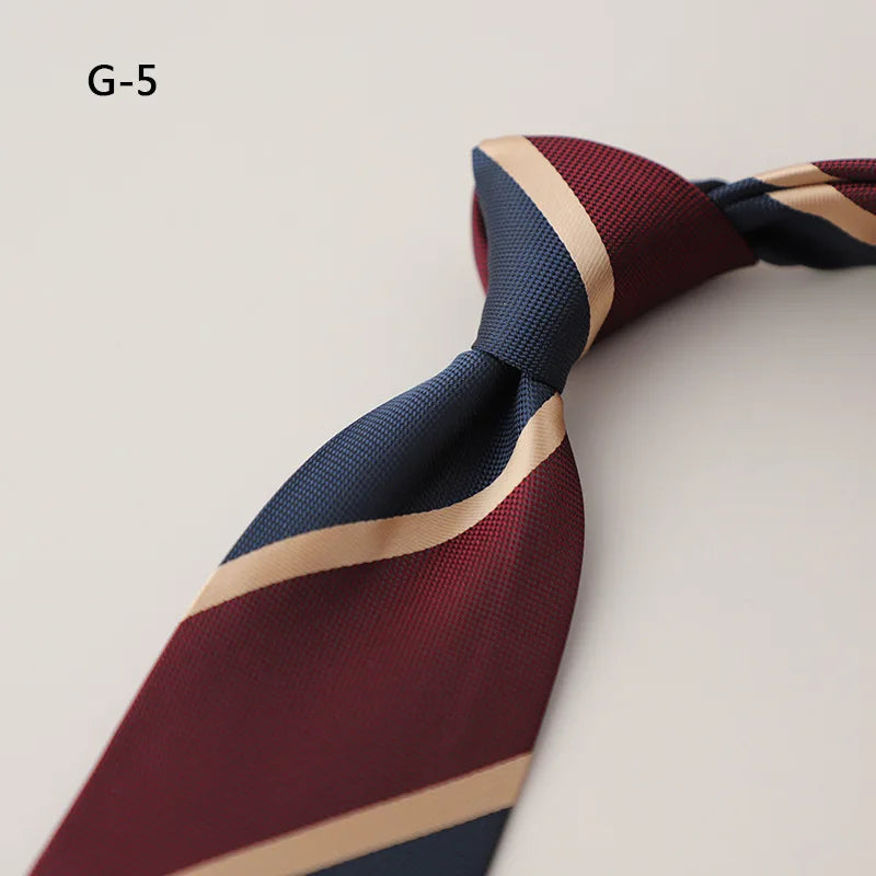 8CM Formal Striped Neckties For Men Suit Professional Gentleman Polyester Paisley Neck Tie Male Groomsman Wedding Party Cravat