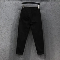 Woman Jeans Pants Denim Cropped Women's Autumn Casual Pants Elastic Waist Loose Feet Pantalones Vaqueros Mujer