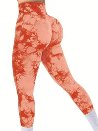 Tie Dye Gym Yoga Pants Fitness Workout Sportswear Clothing For Women High Waist Scrunch Butt Liftting Sports Leggings