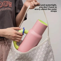 Stylish 304 Stainless Steel Straw Insulated Ice Cup - Thick, Portable Handle Design for Trendy Hydration