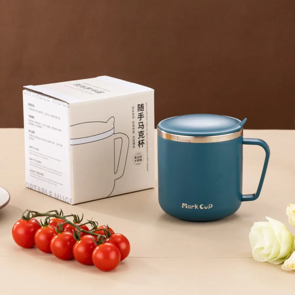 Milk Coffee Cup Stainless Steel Double Wall Thermal Insulated Water Cups and Mugs Metal Coffee Cup Mug
