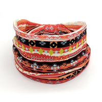 Ladies Wide Elastic Hairband with African Print Knot Sports Yoga Headband Women's Hair Accessory