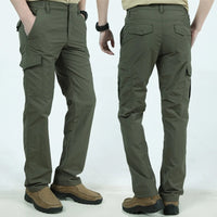 Asian Size Men City Pants Cargo Trousers Multi-pocket Waterproof Wear-resistant Casual Training Overalls Clothing