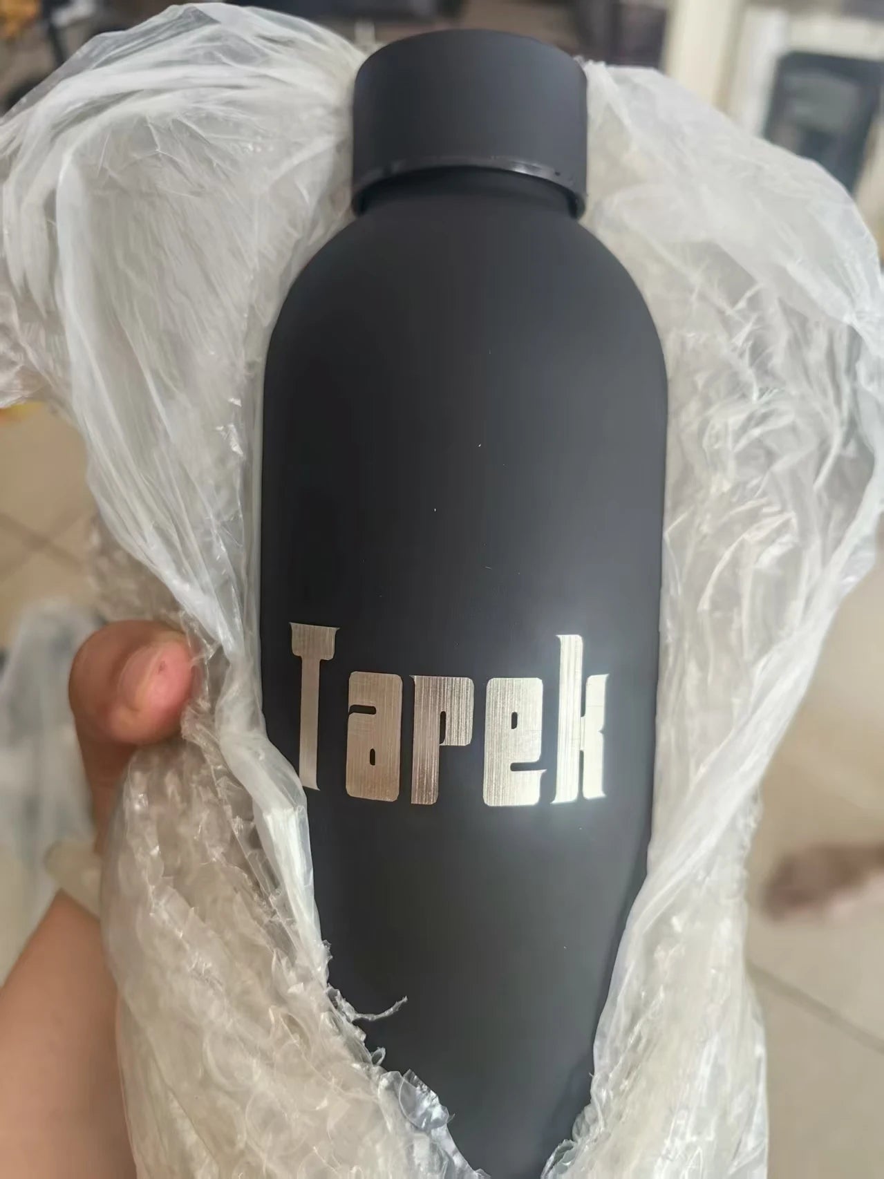 Custom LOGO name small 500ml mouth stainless steel thermos water bottle for wedding party customized gift