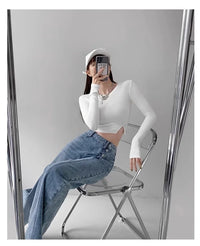 High-waisted Jeans Women's Loose-fit Straight-leg Trousers Draped Wide-leg Denim Pants