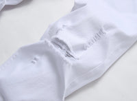 Punk Street Style Ripped Skinny Jeans Men Vintage Wash Solid Denim Trouser Mens Casual Slim Fit Pencil Denim Holes Pants 2024