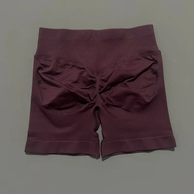 Gym Shorts Women Fitness Sports Biker Shorts High Waist And Waist Tightening Yoga Shorts Workout Scrunch Butt Seamless Leggings